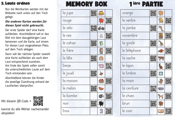 MEMORYBOX - Partie 1 - Alphabétisation en français